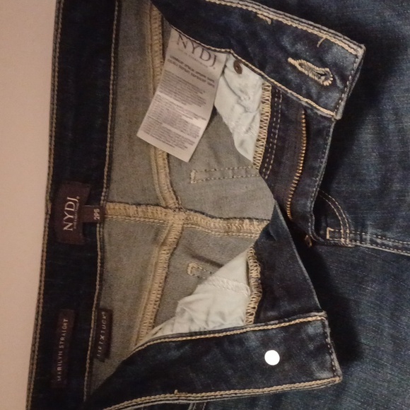 NYDJ Marilyn Straight Dark Blue Jeans Size 2PS - Picture 3 of 7